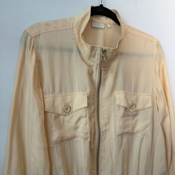 Spartina 449 Charleigh Jacket Lightweight Bomber Wheat Butter Yellow Medium - Picture 8 of 9